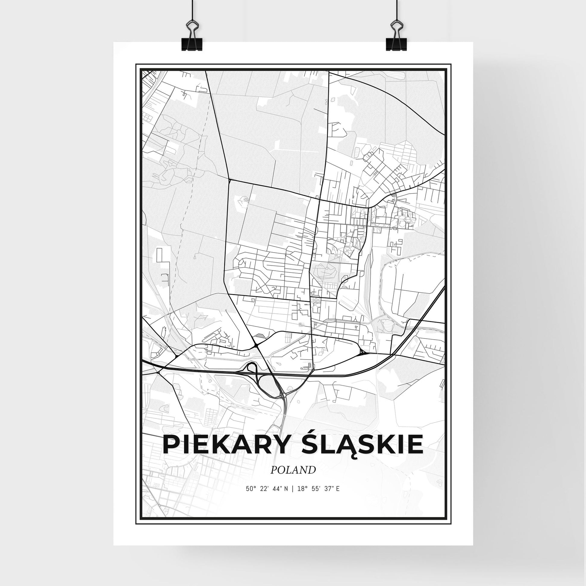 Piekary Śląskie Poland - Premium City Map Poster