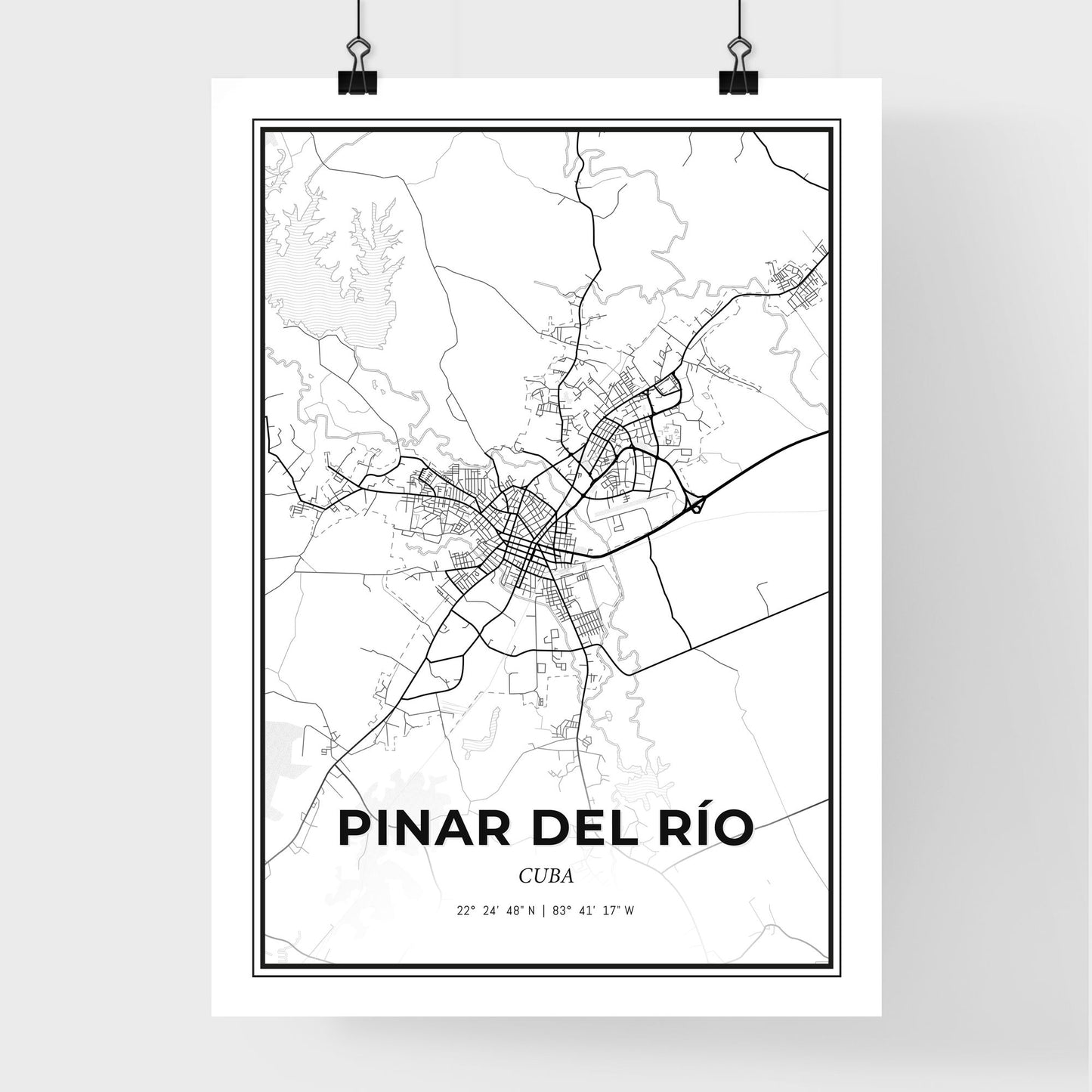 Pinar del Río Cuba - Premium City Map Poster