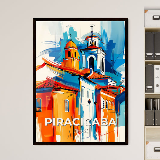 Vibrant Piracicaba, Brazil - A Painting Of A Building