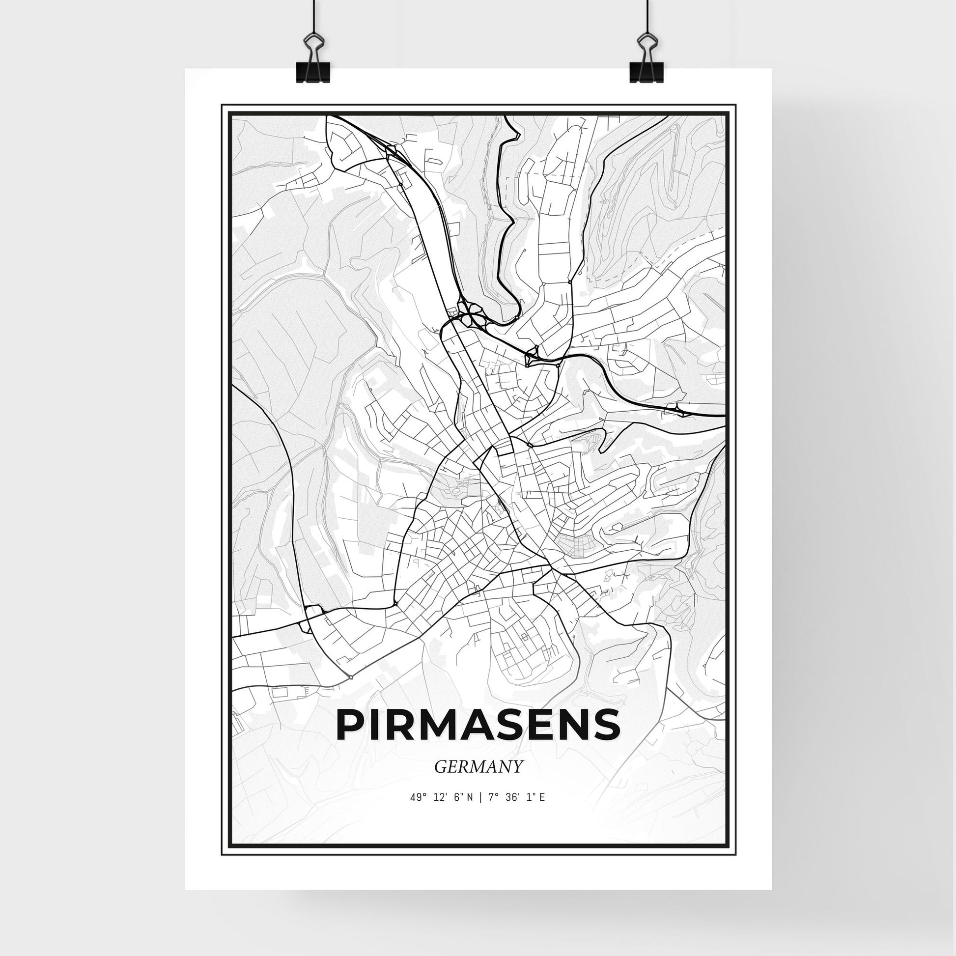 Pirmasens Germany - Premium City Map Poster