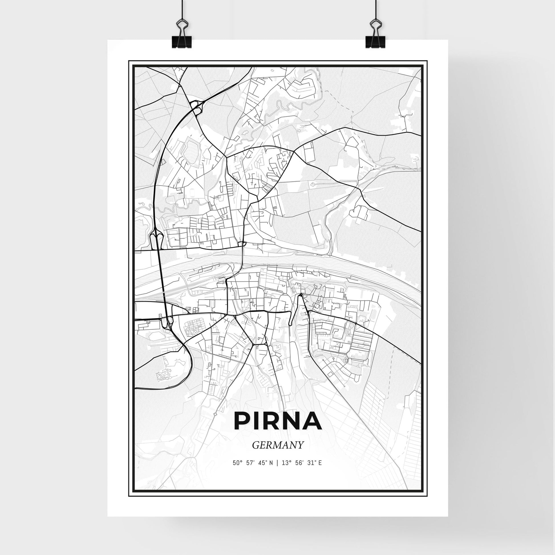 Pirna Germany - Premium City Map Poster