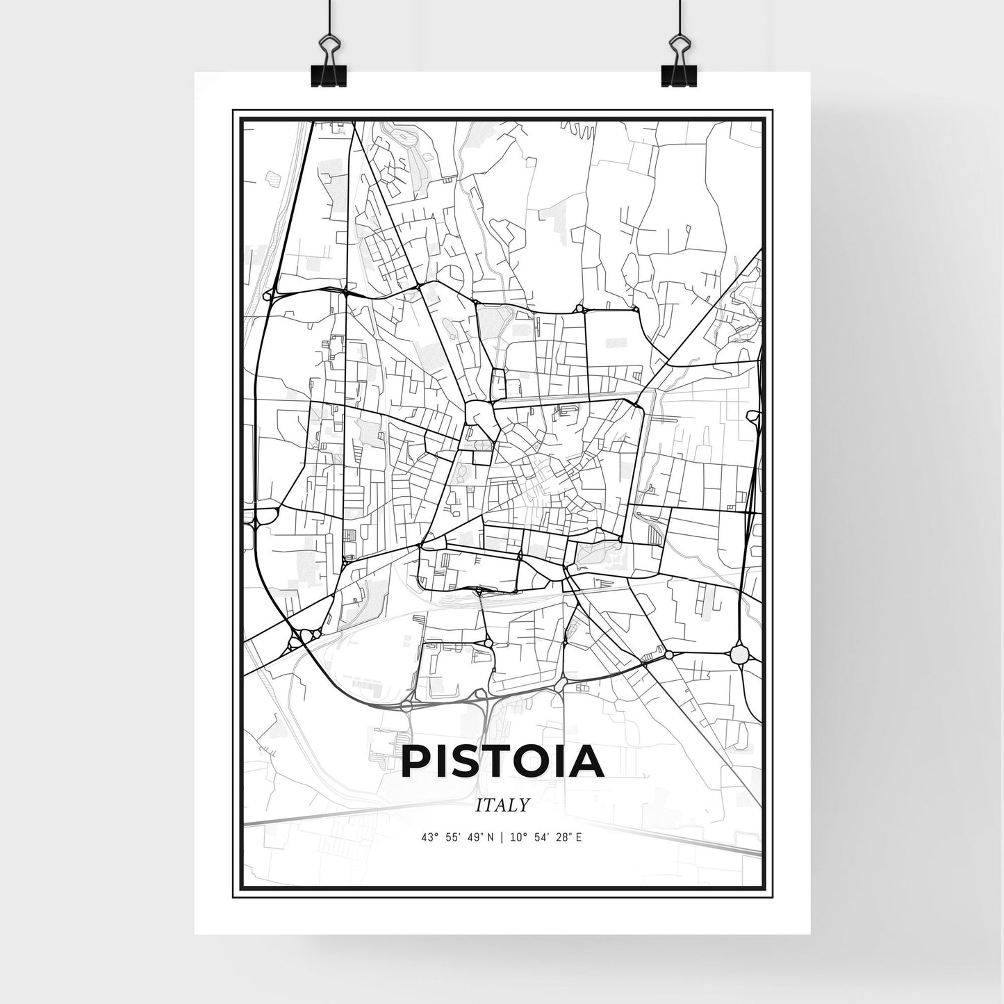 Pistoia Italy - Premium City Map Poster