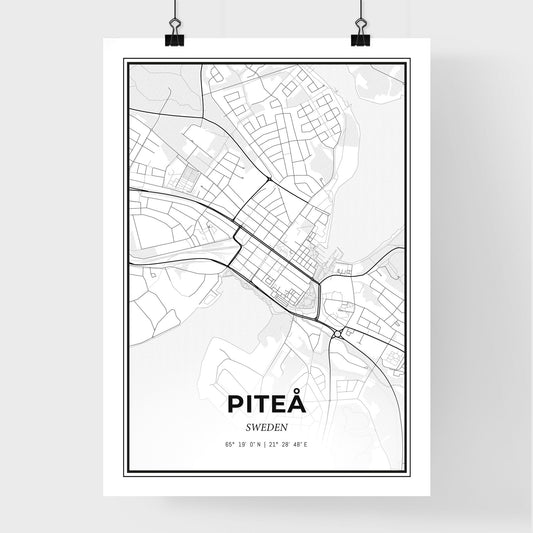 Piteå Sweden - Premium City Map Poster