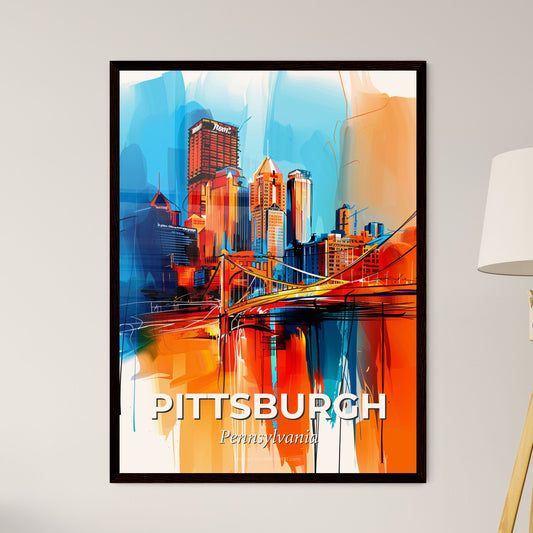 Vibrant Pittsburgh, Pennsylvania - A Painting Of A City