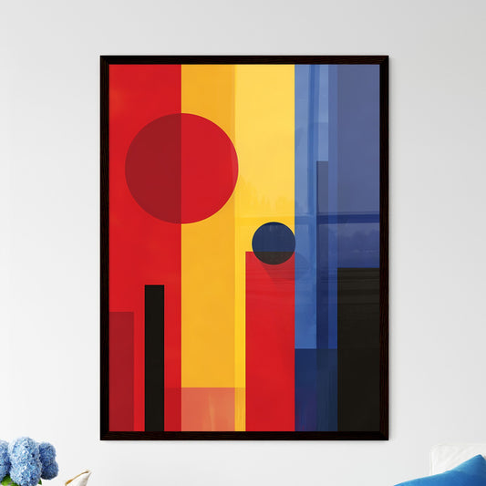 Abstract Art Print, Geometric Wall Art, Colorful Circles and Squares Default Title