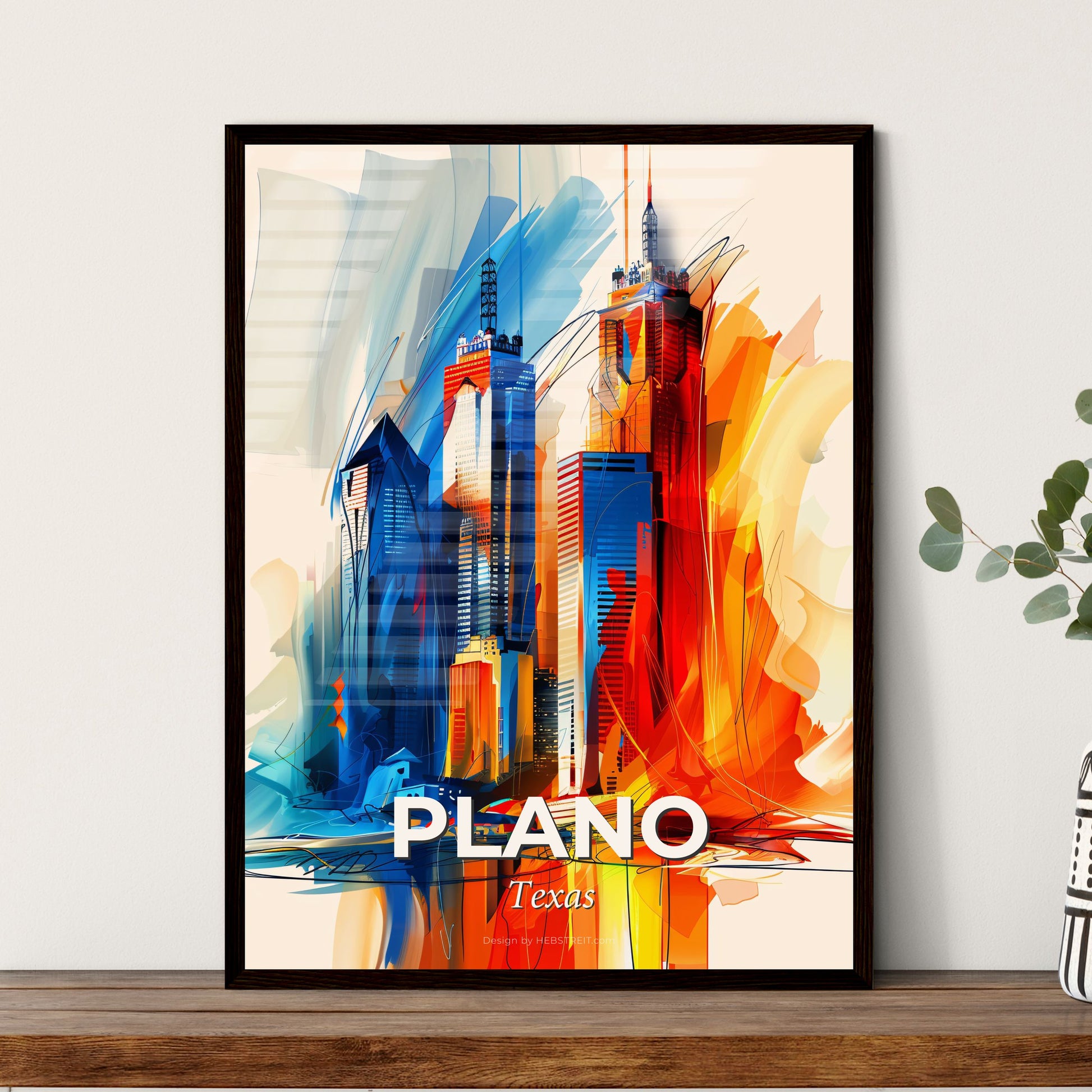 Vibrant Plano, Texas - A Colorful Cityscape With Tall Buildings