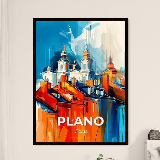 Vibrant Plano, Texas - A Painting Of A Building With Many Spires