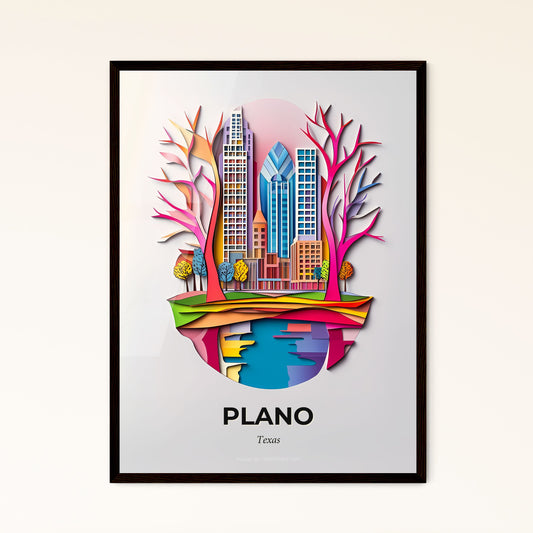 Vivid Plano, Texas - a city with a river and trees in the middle