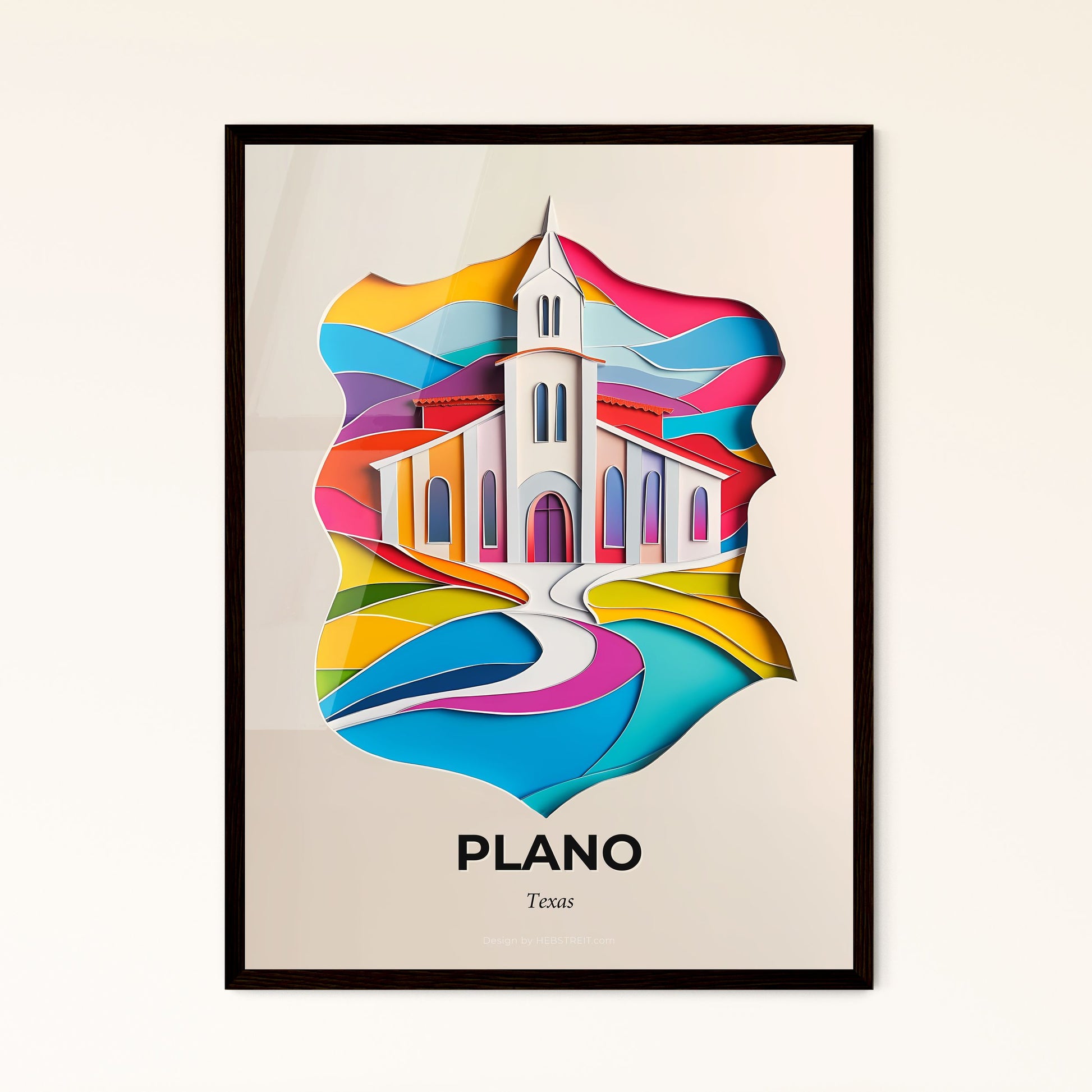 Vivid Plano, Texas - a church with a rainbow colored background