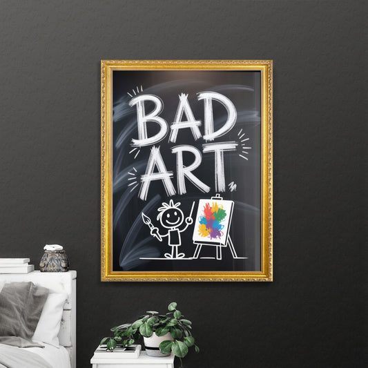 Playful Illustration Celebrating Imperfect Creations in Art: Embrace Your Unique Style and Experimentation.