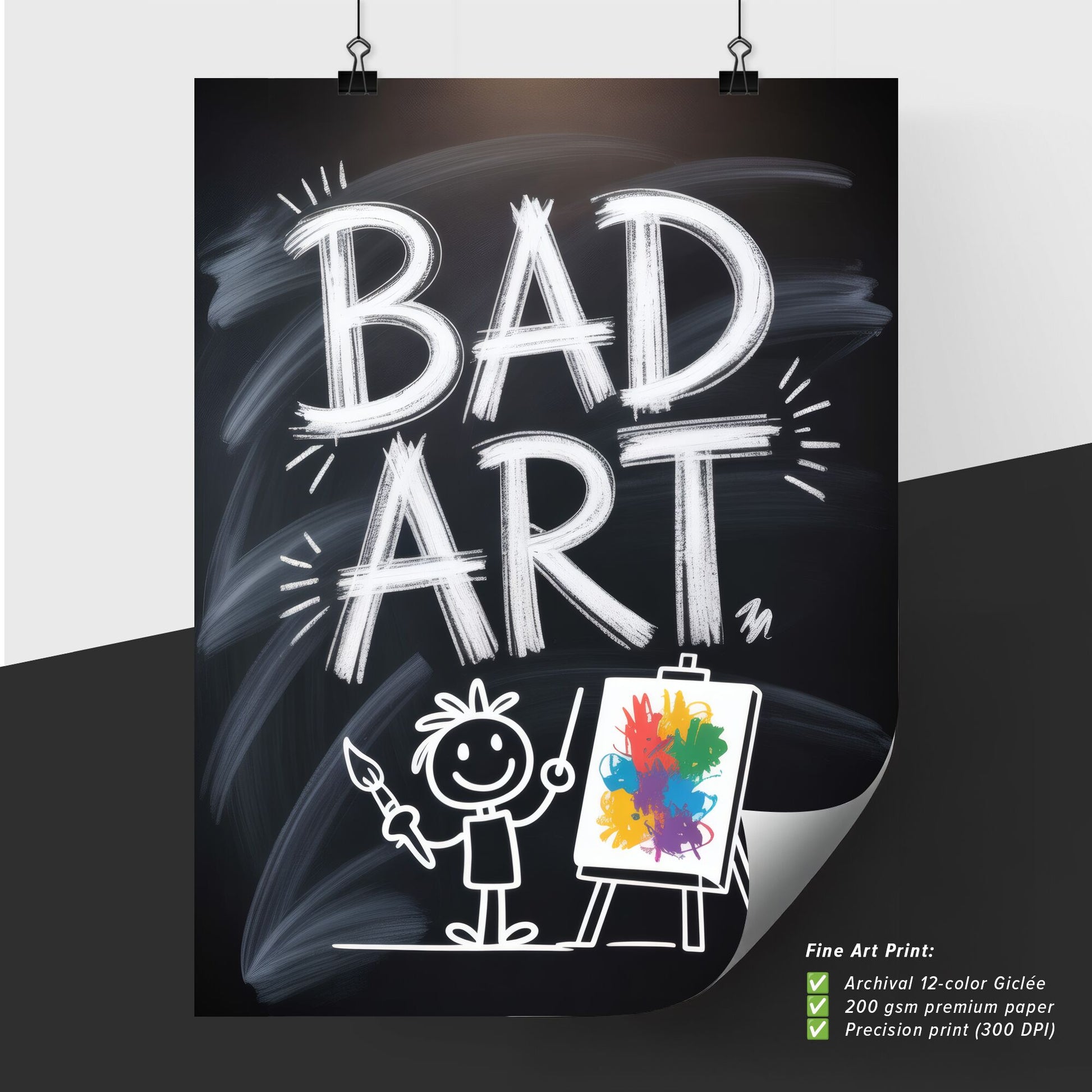 Playful Illustration Celebrating Imperfect Creations in Art: Embrace Your Unique Style and Experimentation.