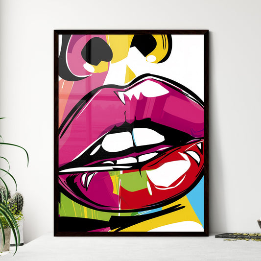Modern Pop Art - Vibrant, Playful, Bold, Close-Up of Lips Painting Default Title