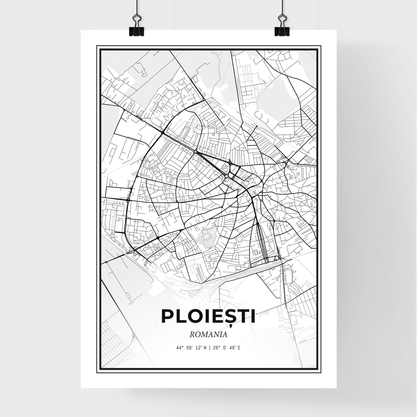 Ploiești Romania - Premium City Map Poster