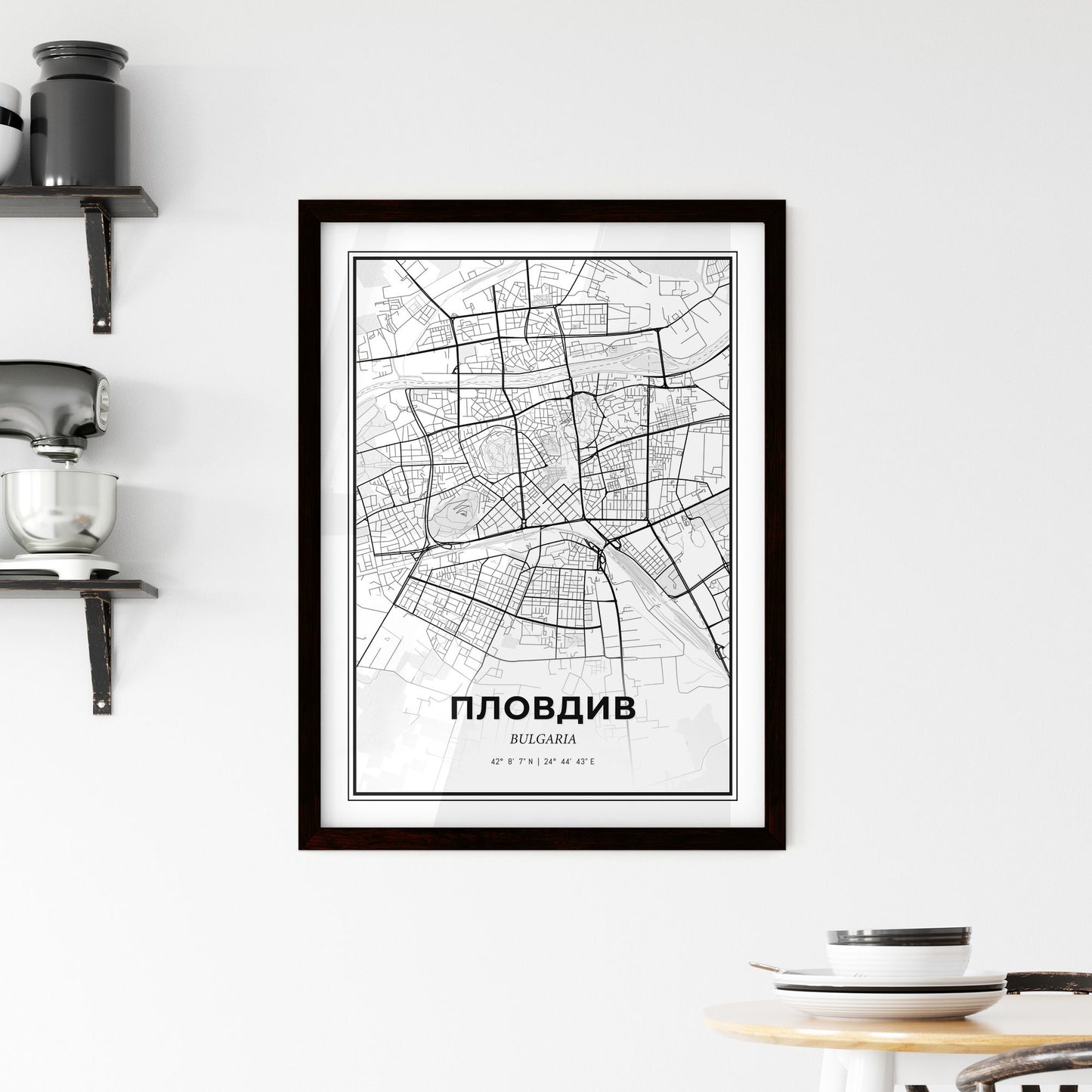 Plovdiv Bulgaria - Minimal City Map