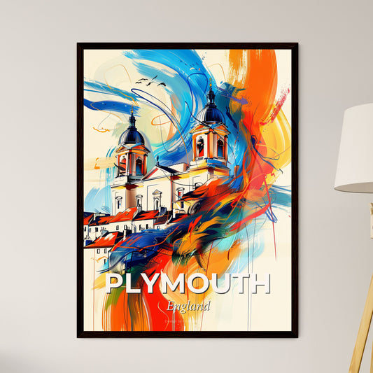 Vibrant Plymouth, England - A Painting Of A Building With Colorful Paint