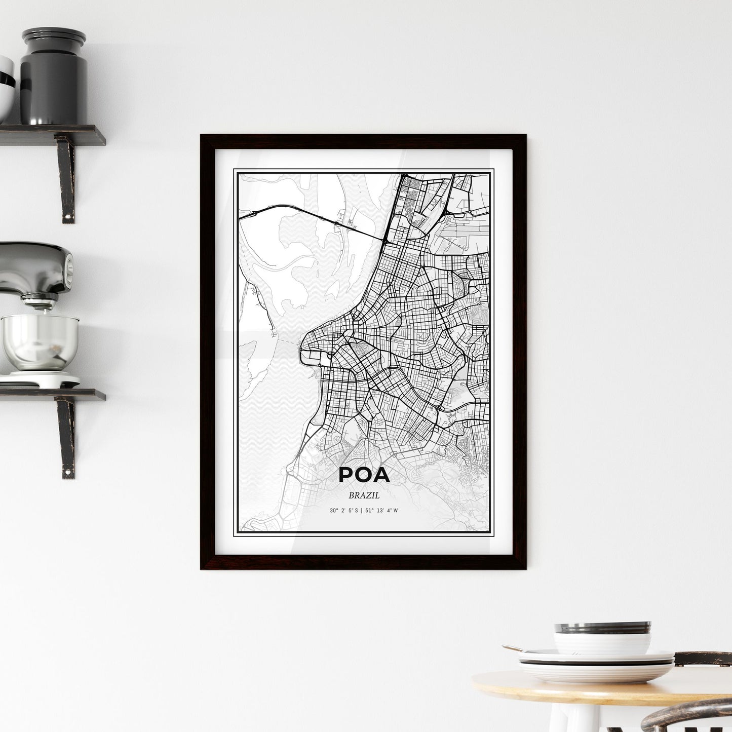 Poa Brazil - Minimal City Map