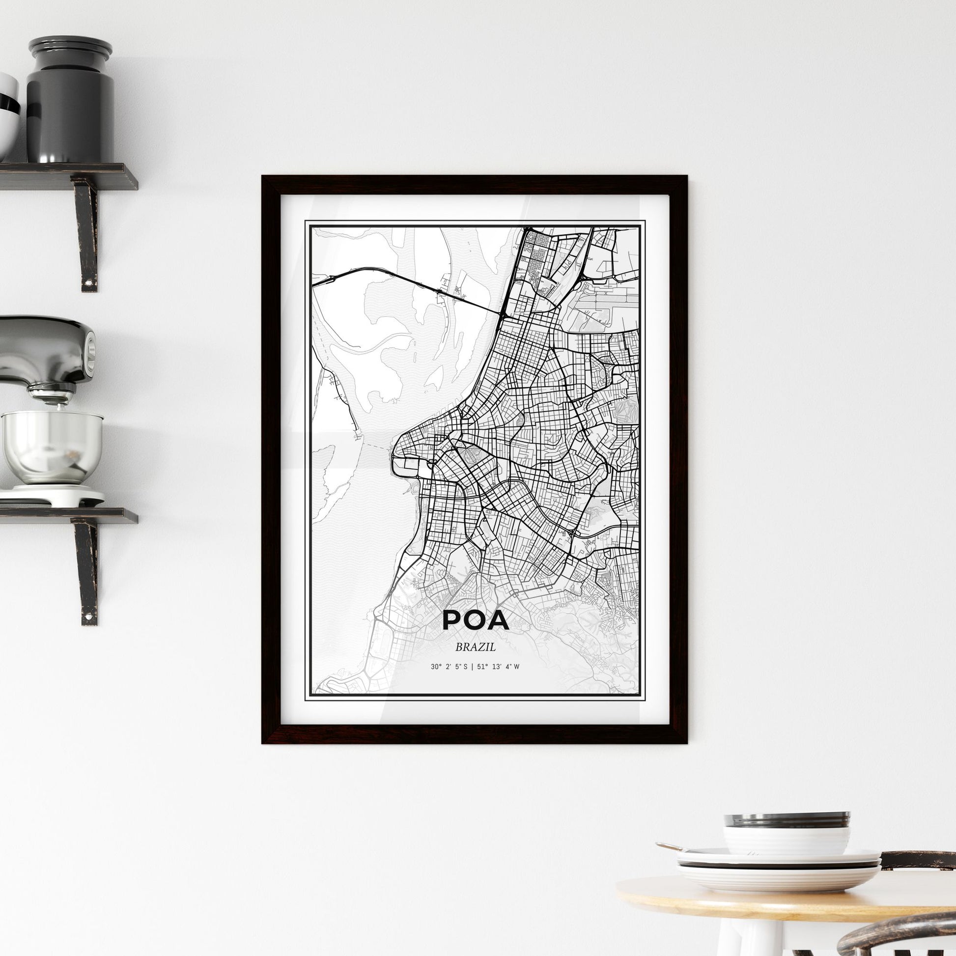 Poa Brazil - Minimal City Map