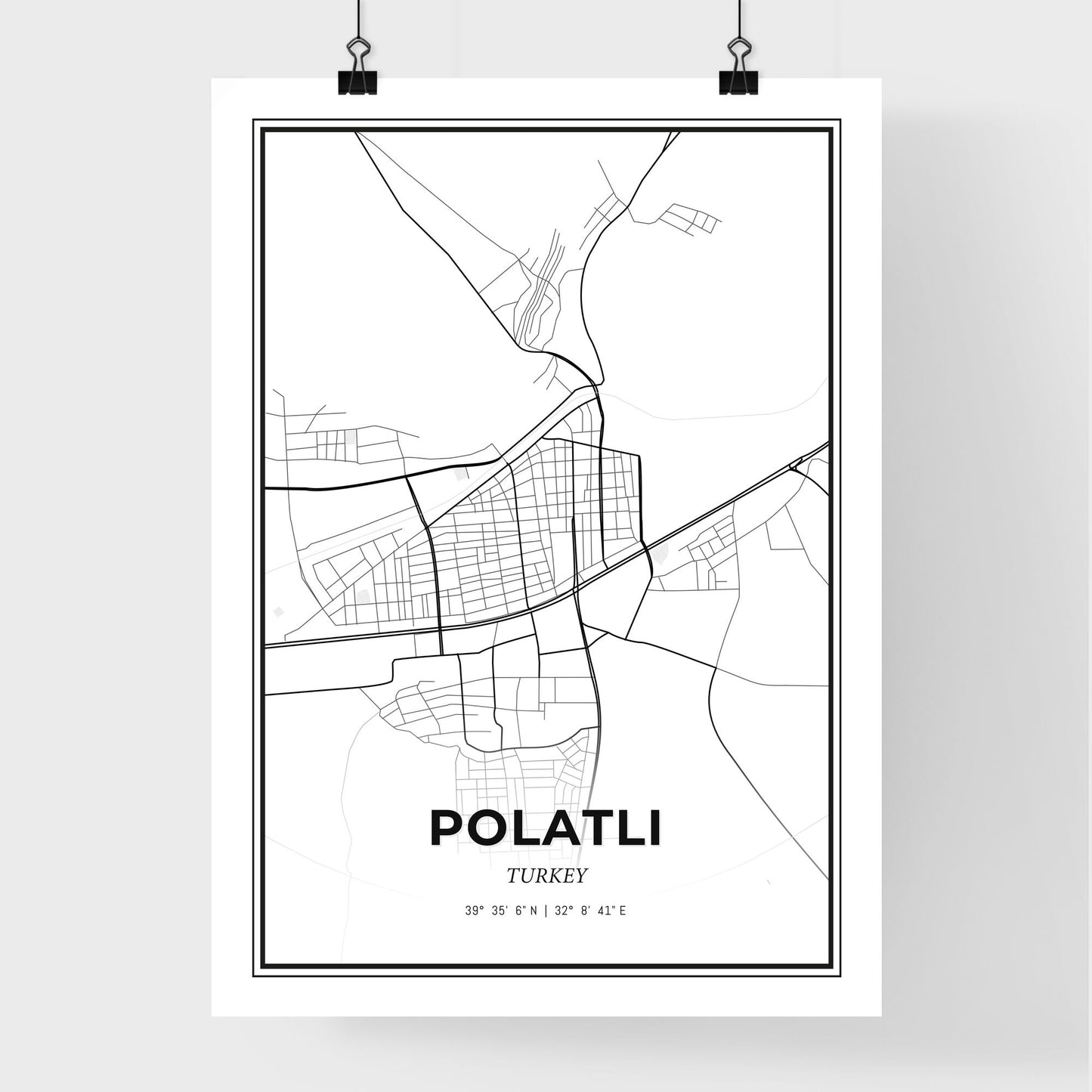 Polatlı Turkey - Premium City Map Poster