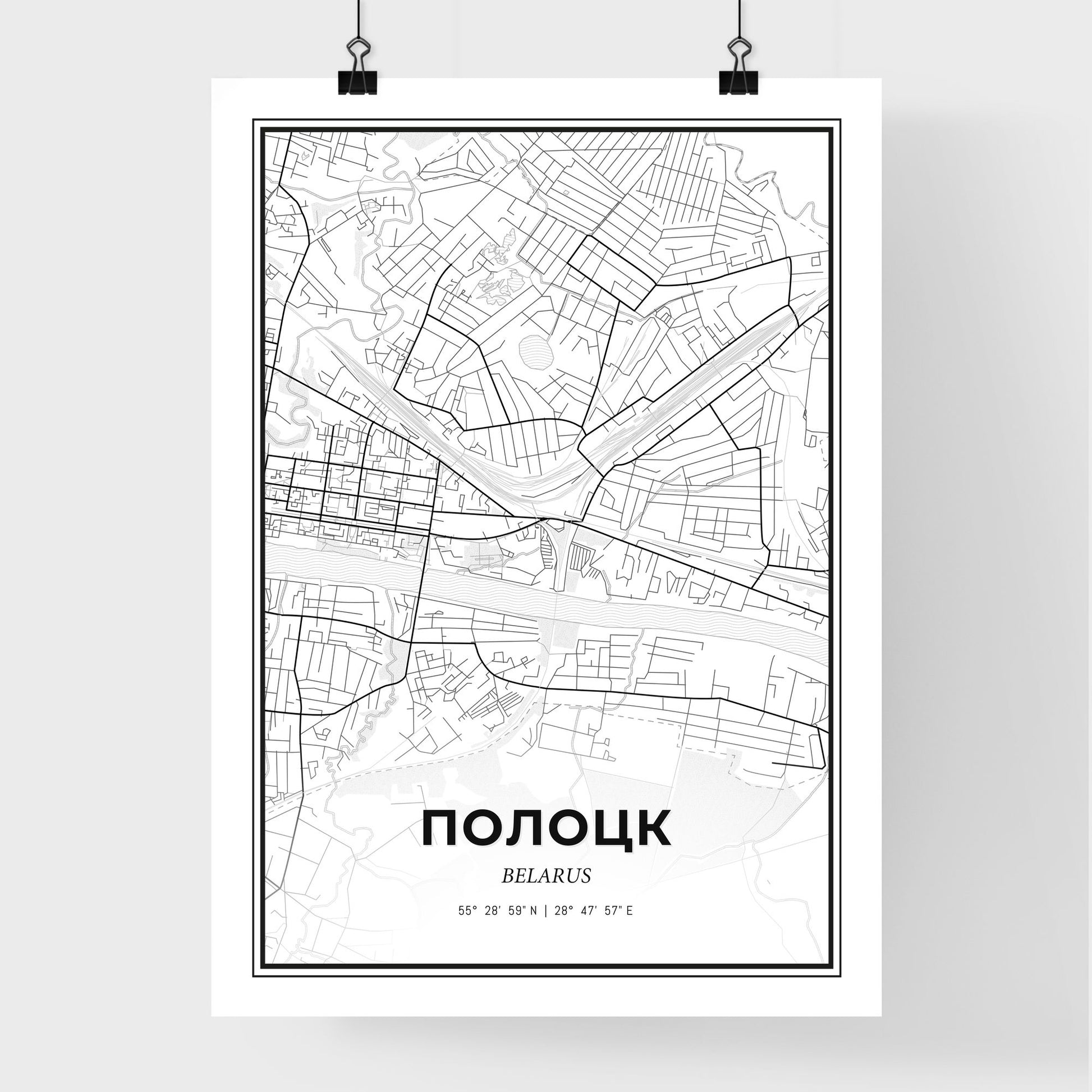 Polotsk Belarus - Premium City Map Poster