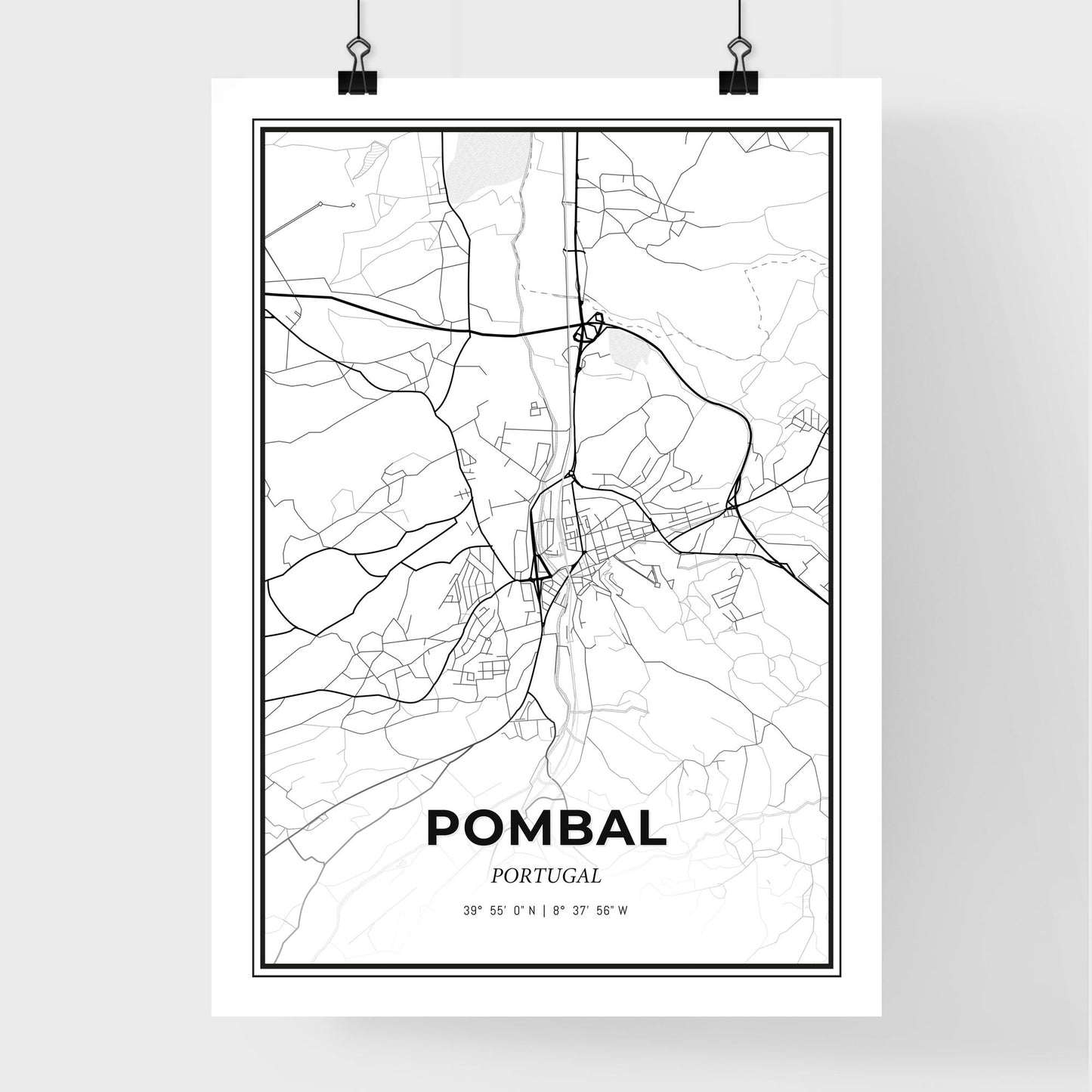 Pombal Portugal - Premium City Map Poster