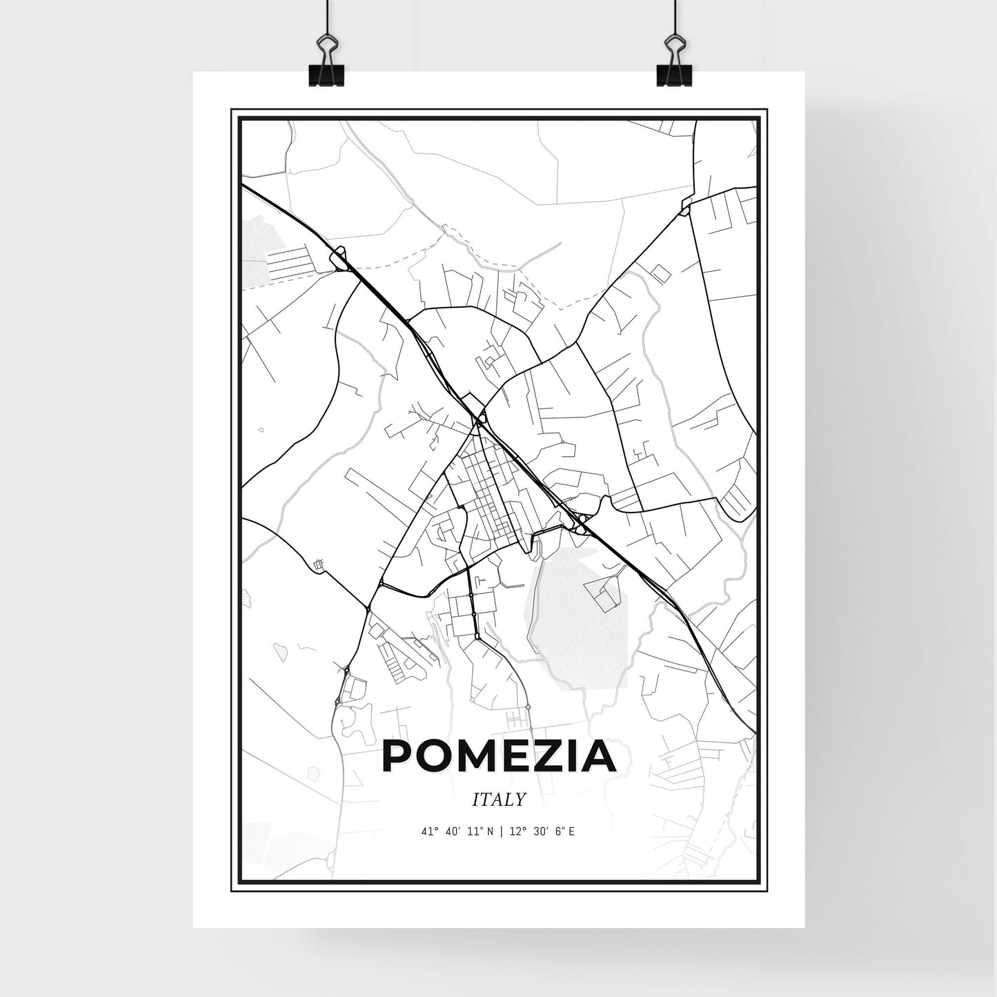 Pomezia Italy - Premium City Map Poster