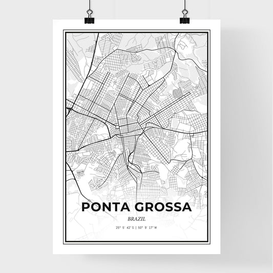 Ponta Grossa Brazil - Premium City Map Poster