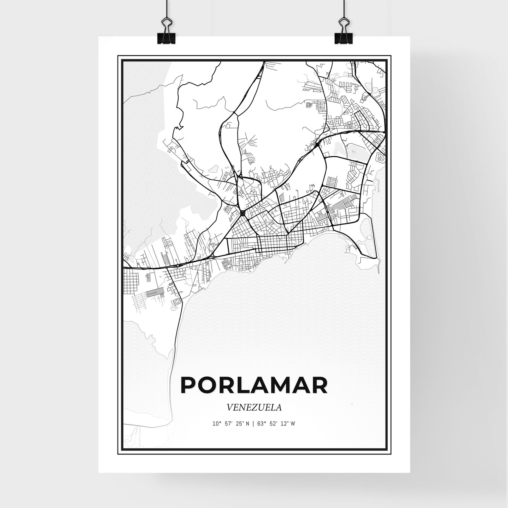 Porlamar Venezuela - Premium City Map Poster