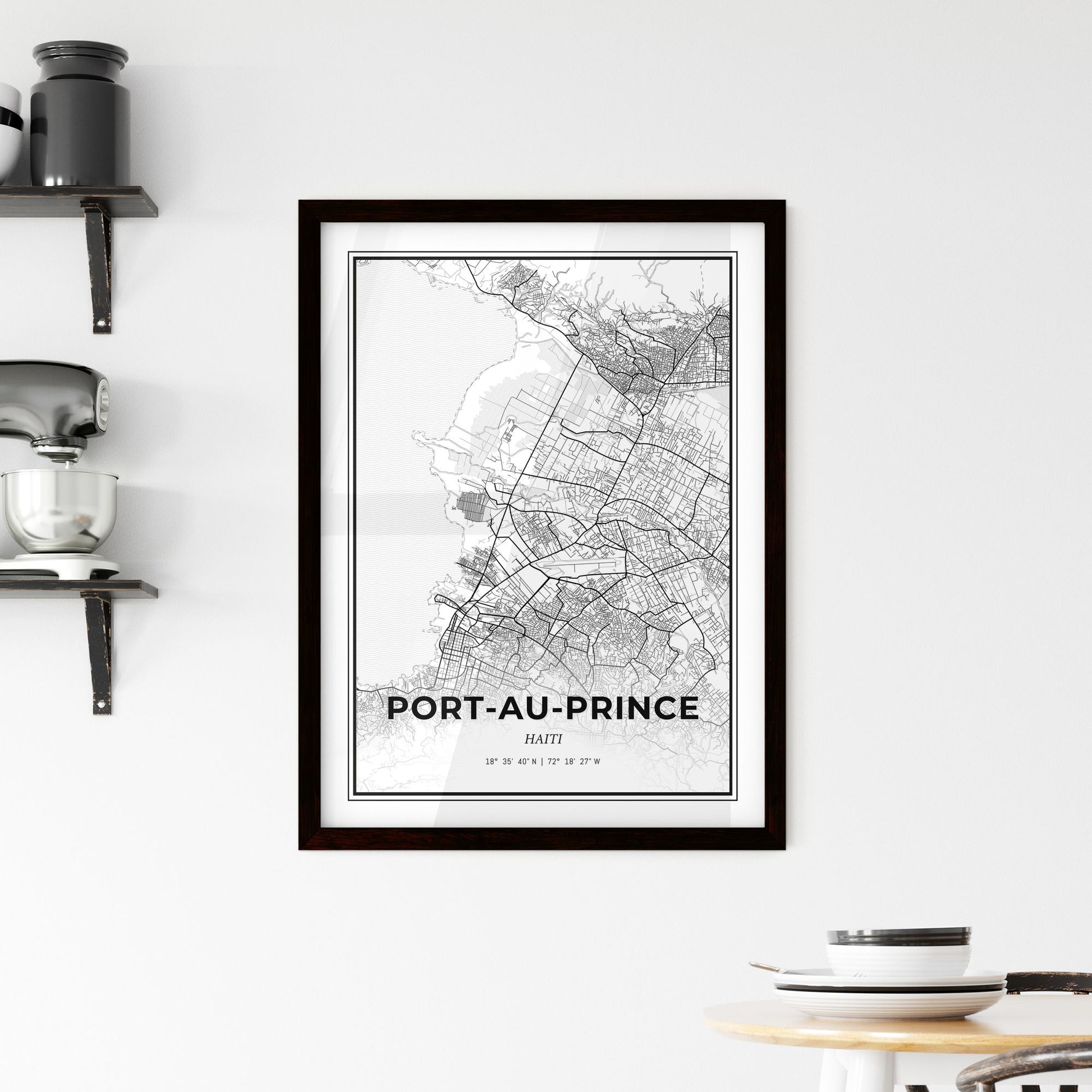 Port-au-Prince Haiti - Minimal City Map