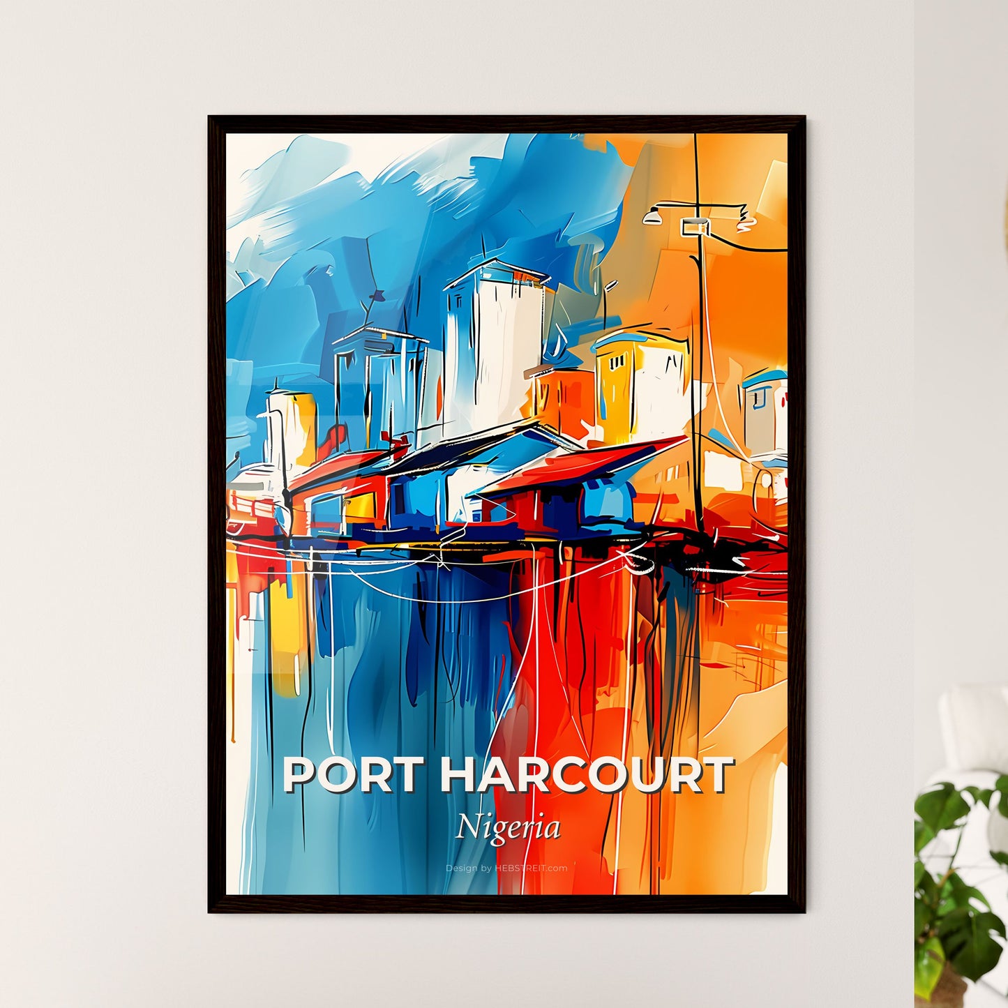 Vibrant Port Harcourt, Nigeria - A Painting Of A City