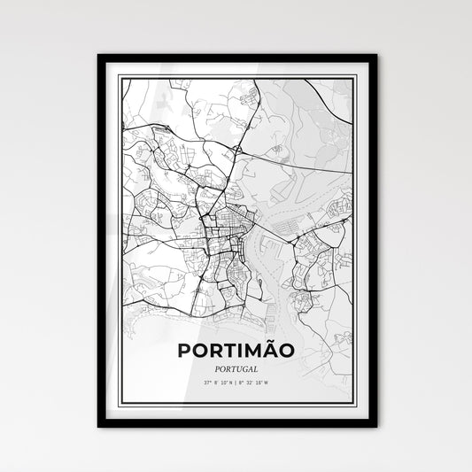 Portimão Portugal - Scandinavian Style City Map for Modern Home Decor