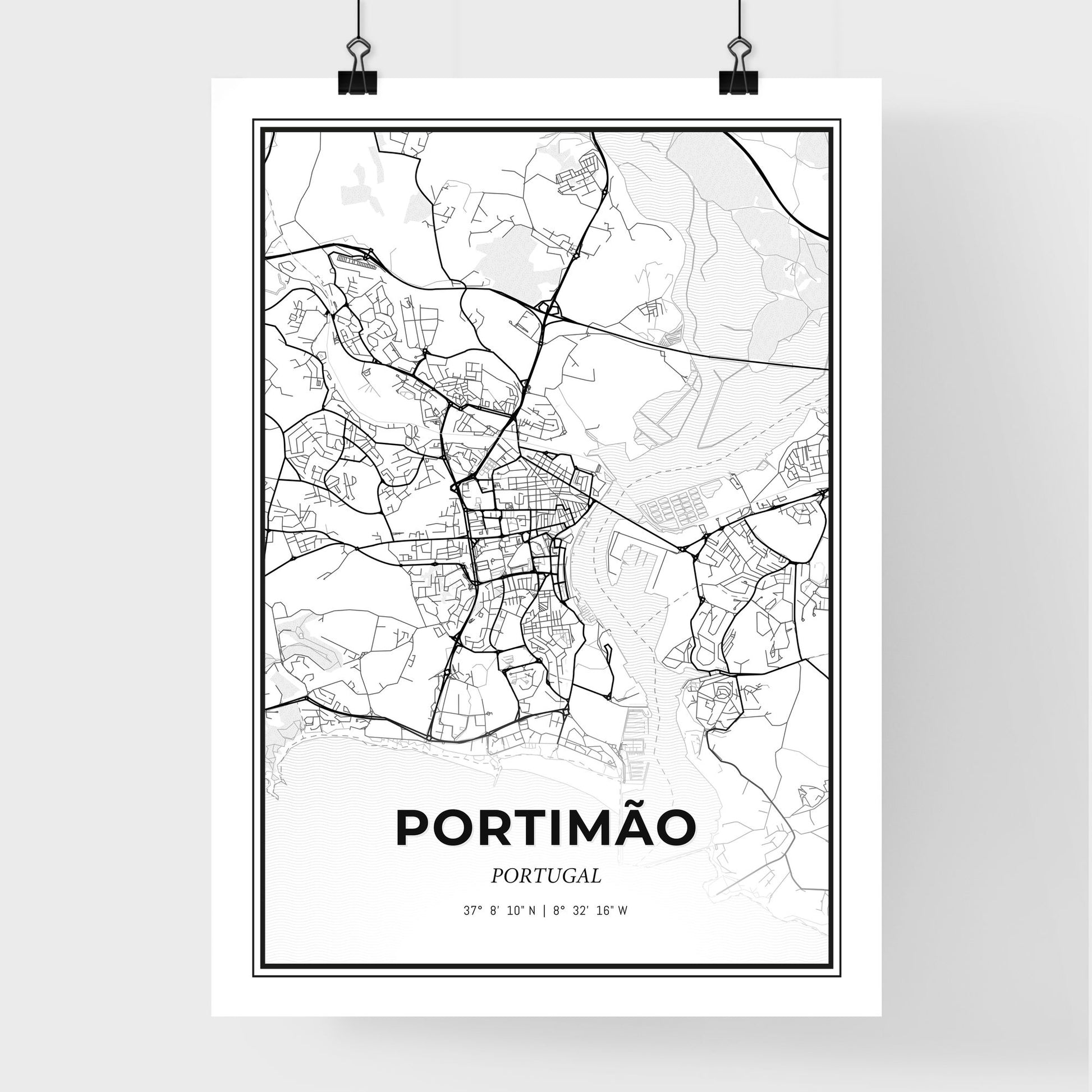 Portimão Portugal - Premium City Map Poster