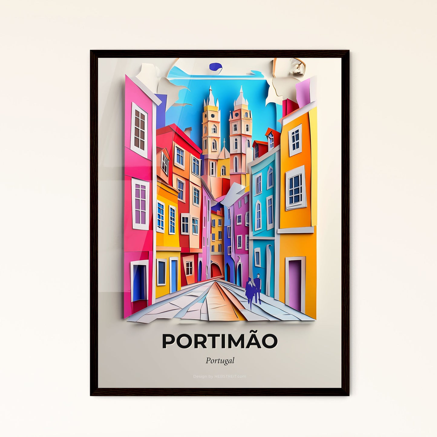 Vivid Portimão, Portugal, Papercut Print
