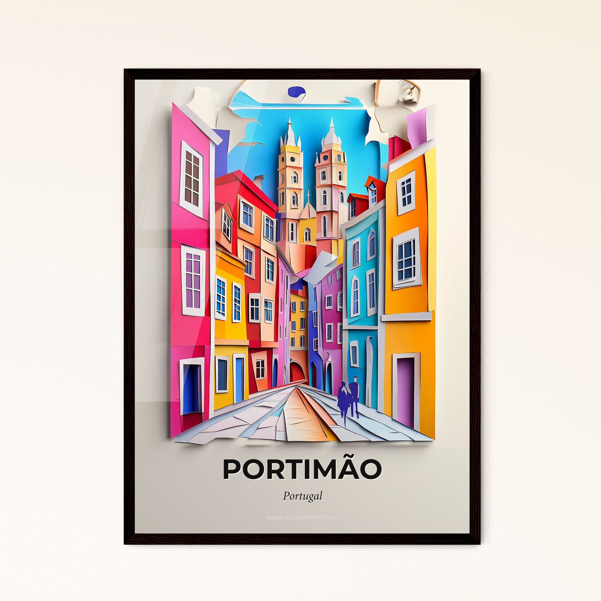 Vivid Portimão, Portugal, Papercut Print