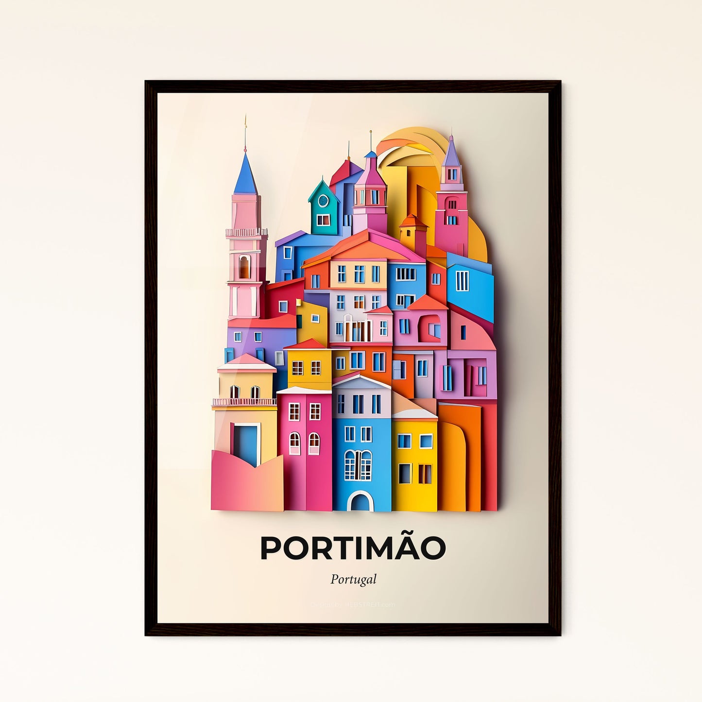Vivid Portimão, Portugal, Papercut Print