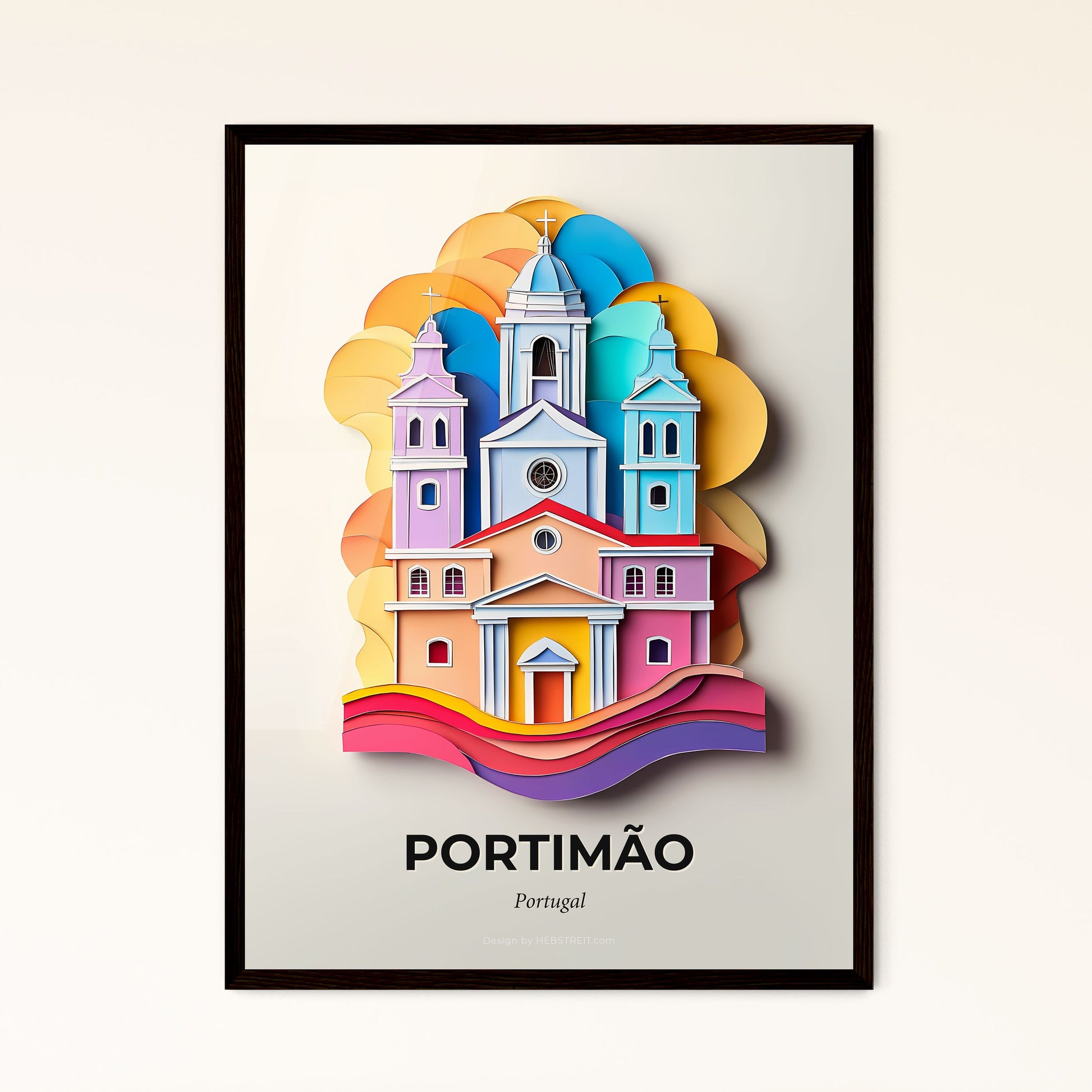 Vivid Portimão, Portugal, Papercut Print