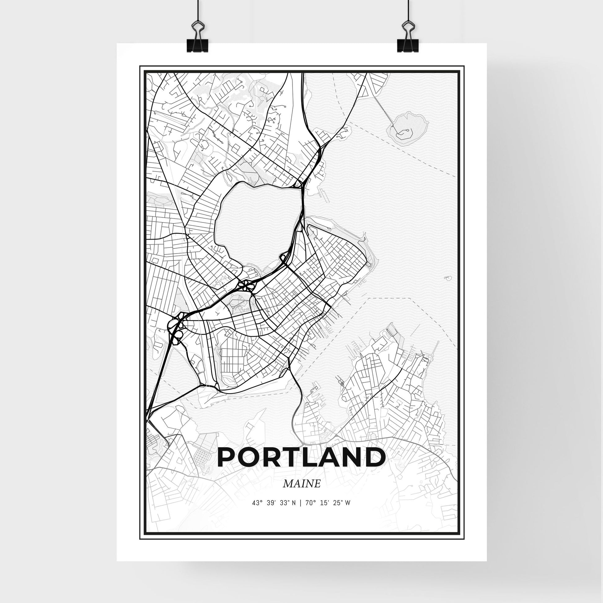 Portland Maine - Premium City Map Poster