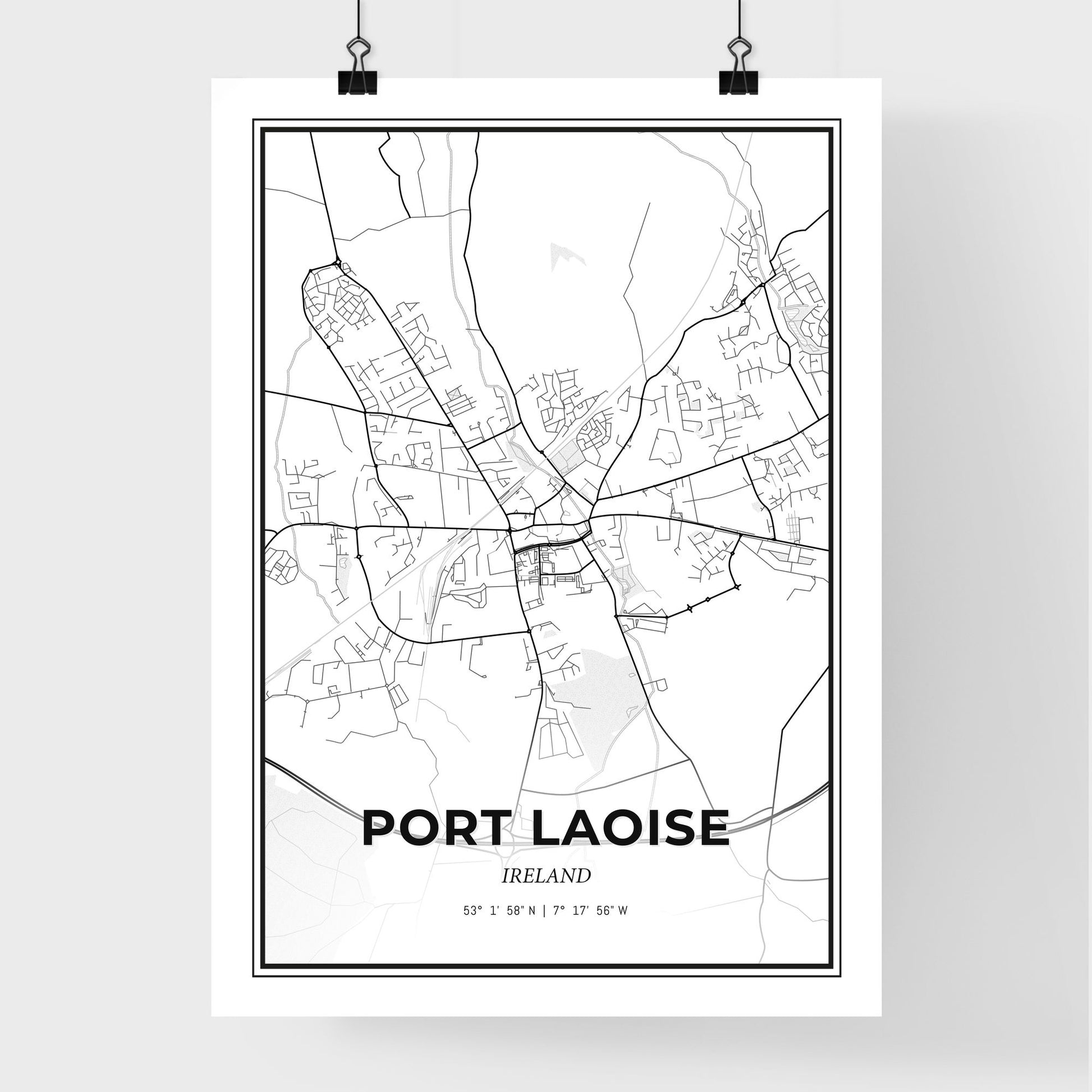 Port Laoise Ireland - Premium City Map Poster