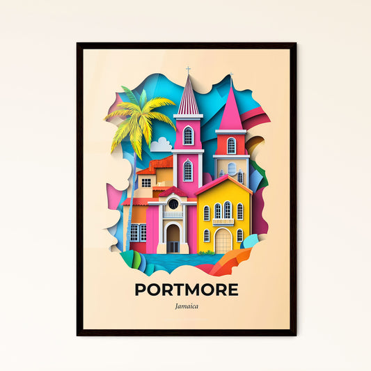 Vivid Portmore, Jamaica, Papercut Print