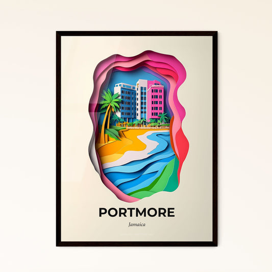 Vivid Portmore, Jamaica, Papercut Print