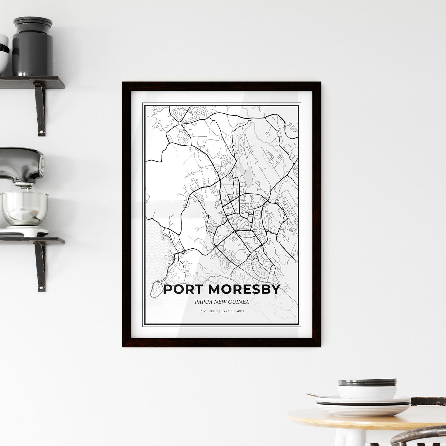 Port Moresby Papua New Guinea - Minimal City Map