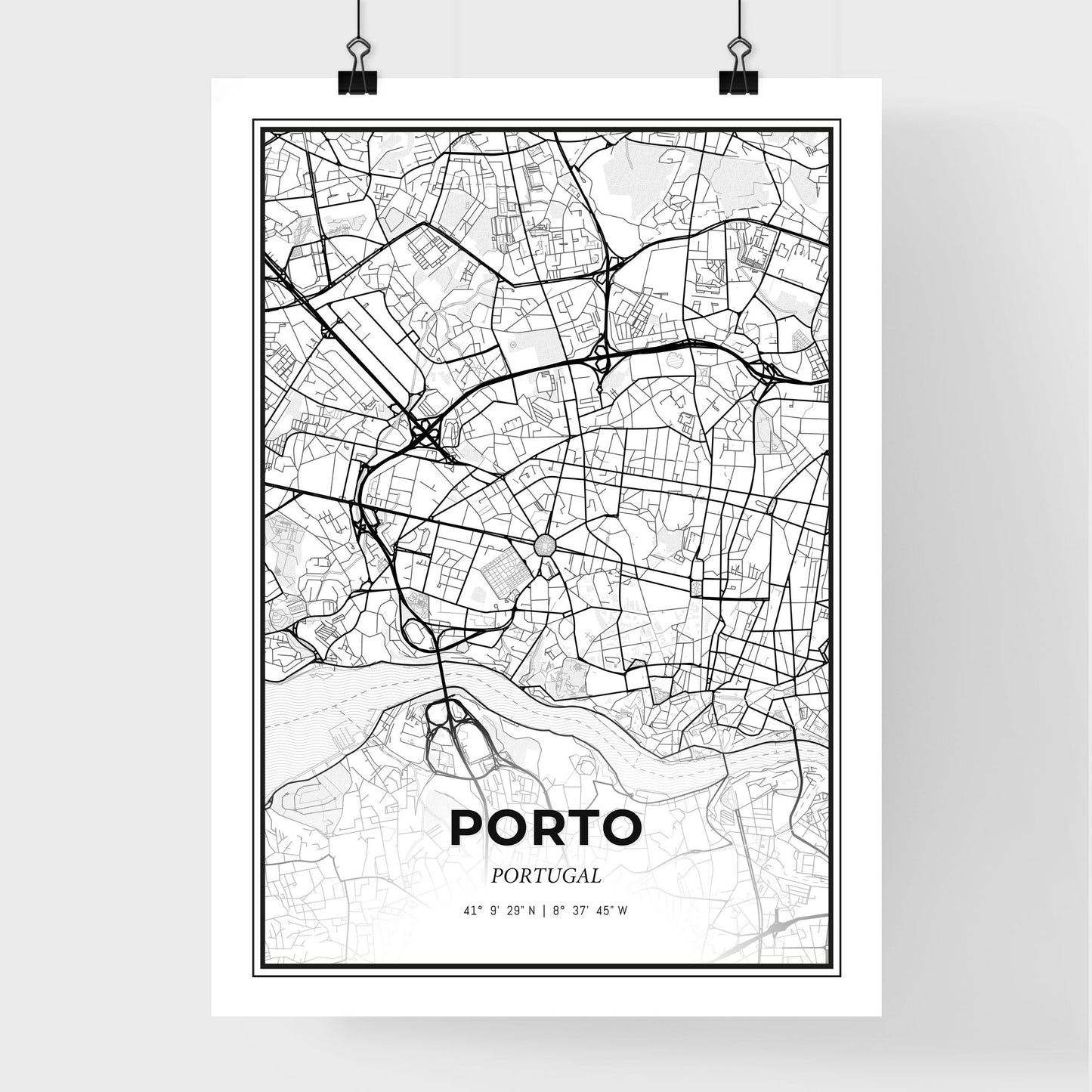 Porto Portugal - Premium City Map Poster