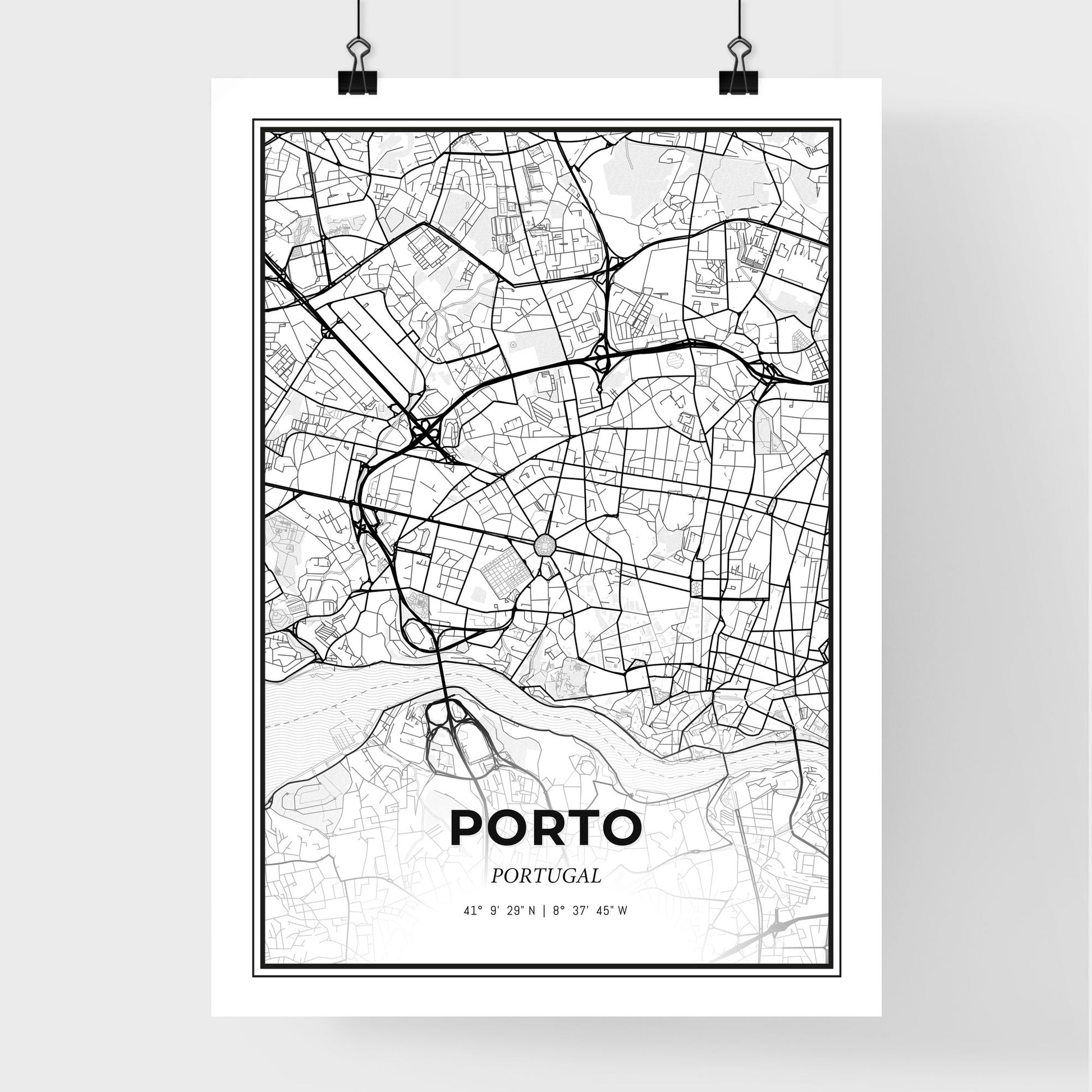 Porto Portugal - Premium City Map Poster