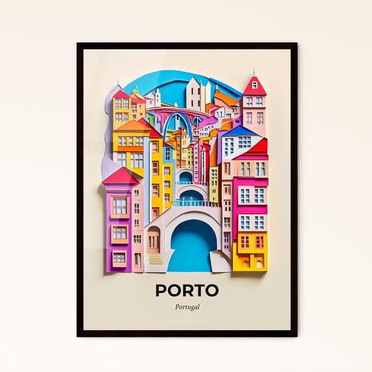 Vivid Porto, Portugal, Papercut Print