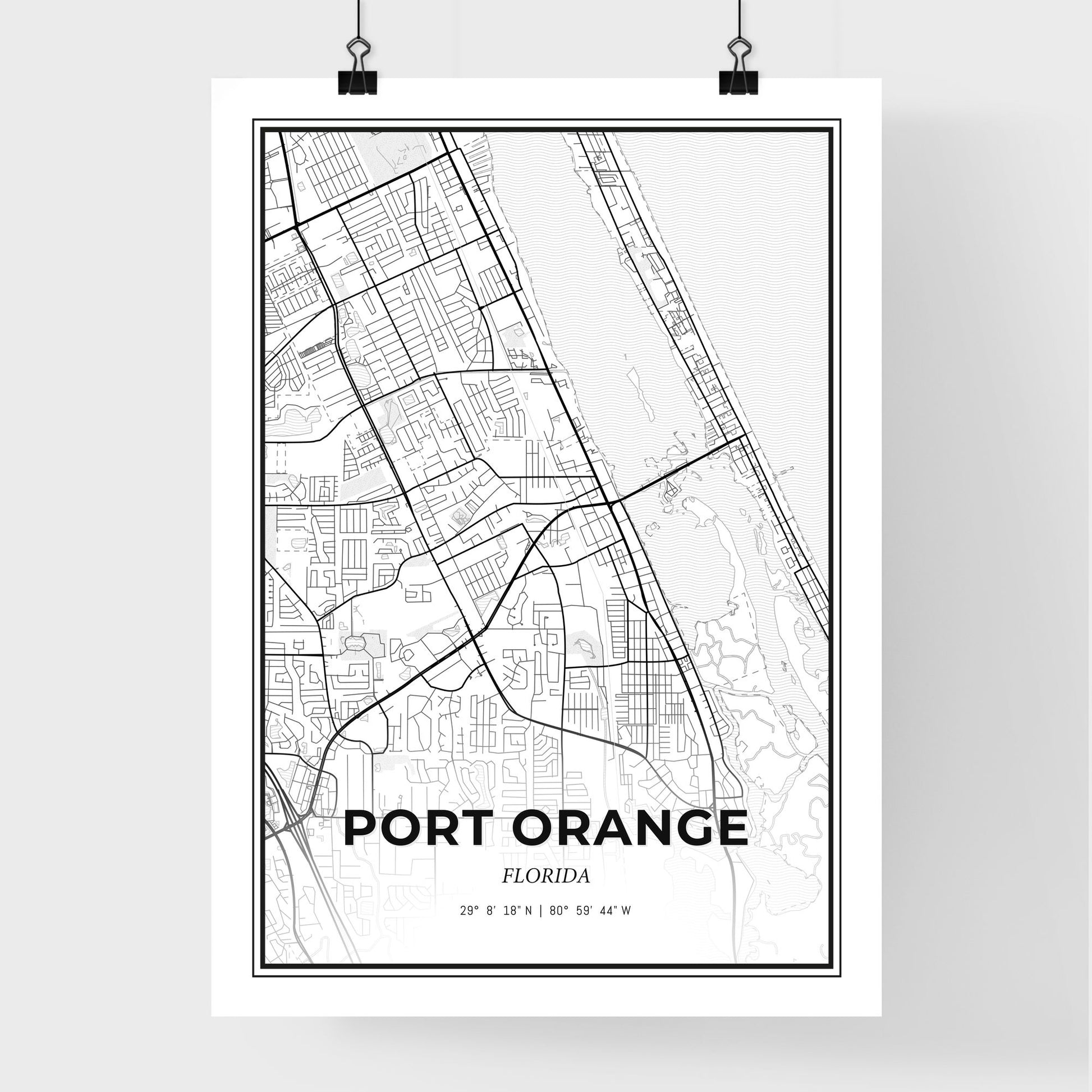 Port Orange Florida - Premium City Map Poster