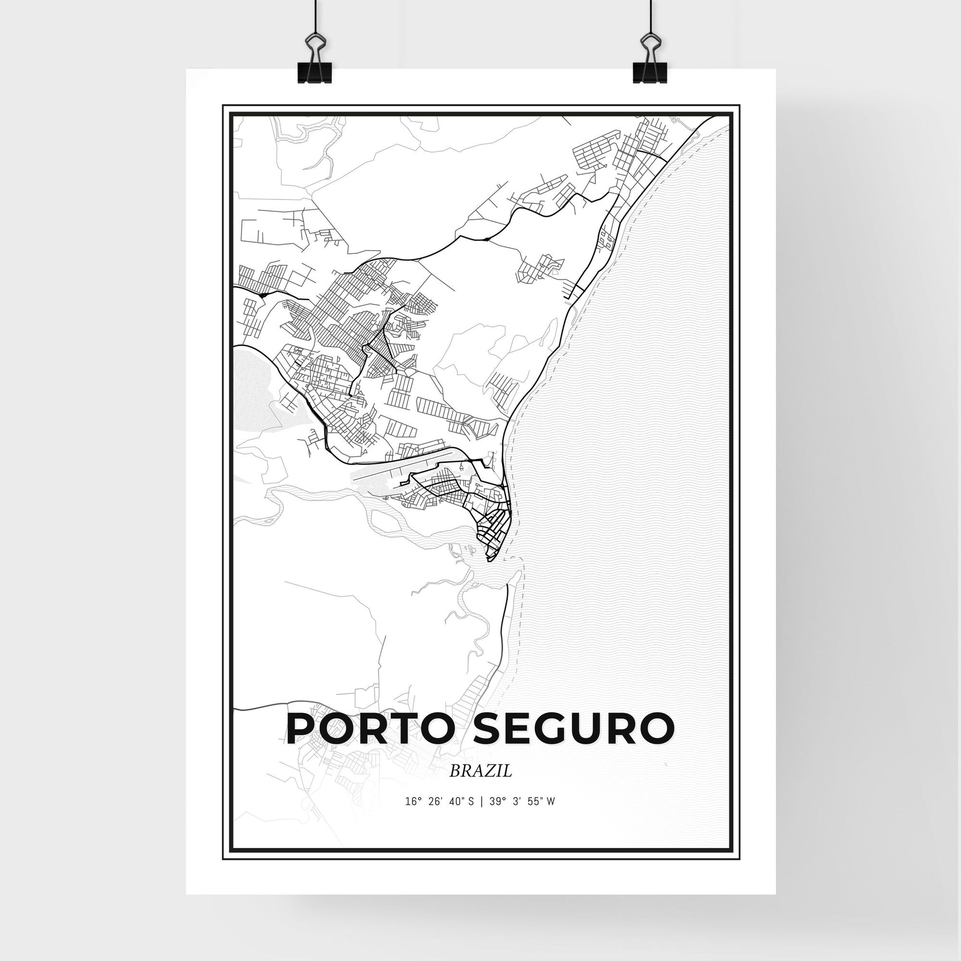 Porto Seguro Brazil - Premium City Map Poster