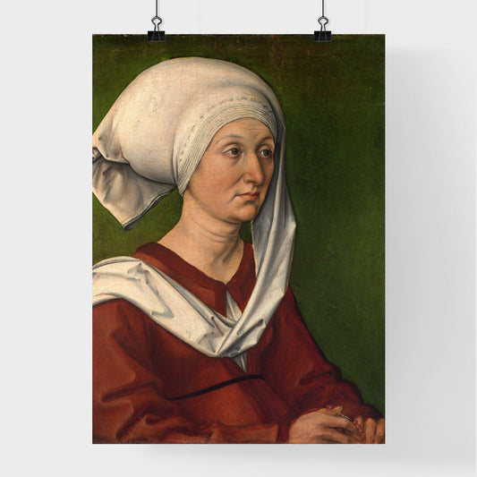 Portrait of a Woman in White Headdress by Albrecht Dürer Poster
