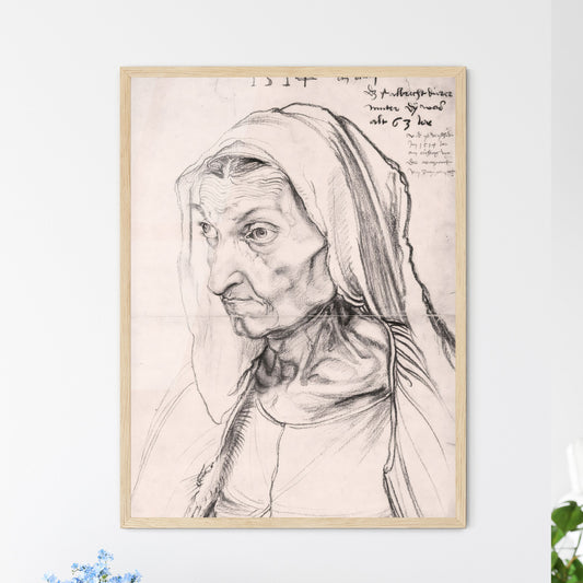 Portrait of an Old Woman in a Veil by Albrecht Dürer Art Print