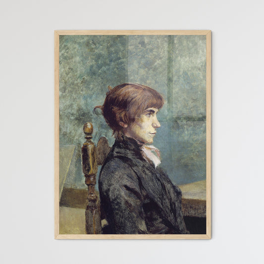 Portrait of Jeanne Wenz – Henri de Toulouse-Lautrec Framed Art Print