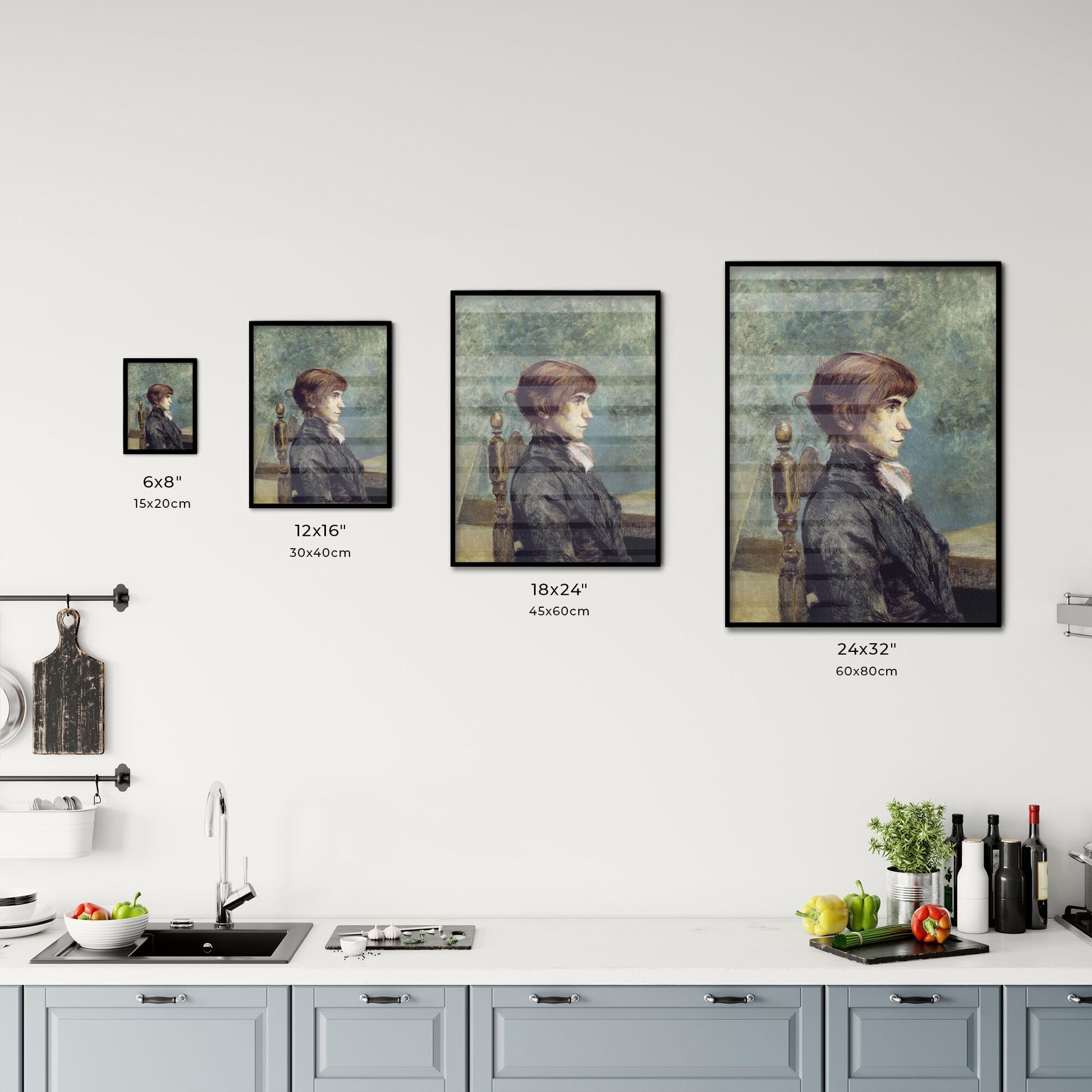 Portrait of Jeanne Wenz – Henri de Toulouse-Lautrec Size Chart
