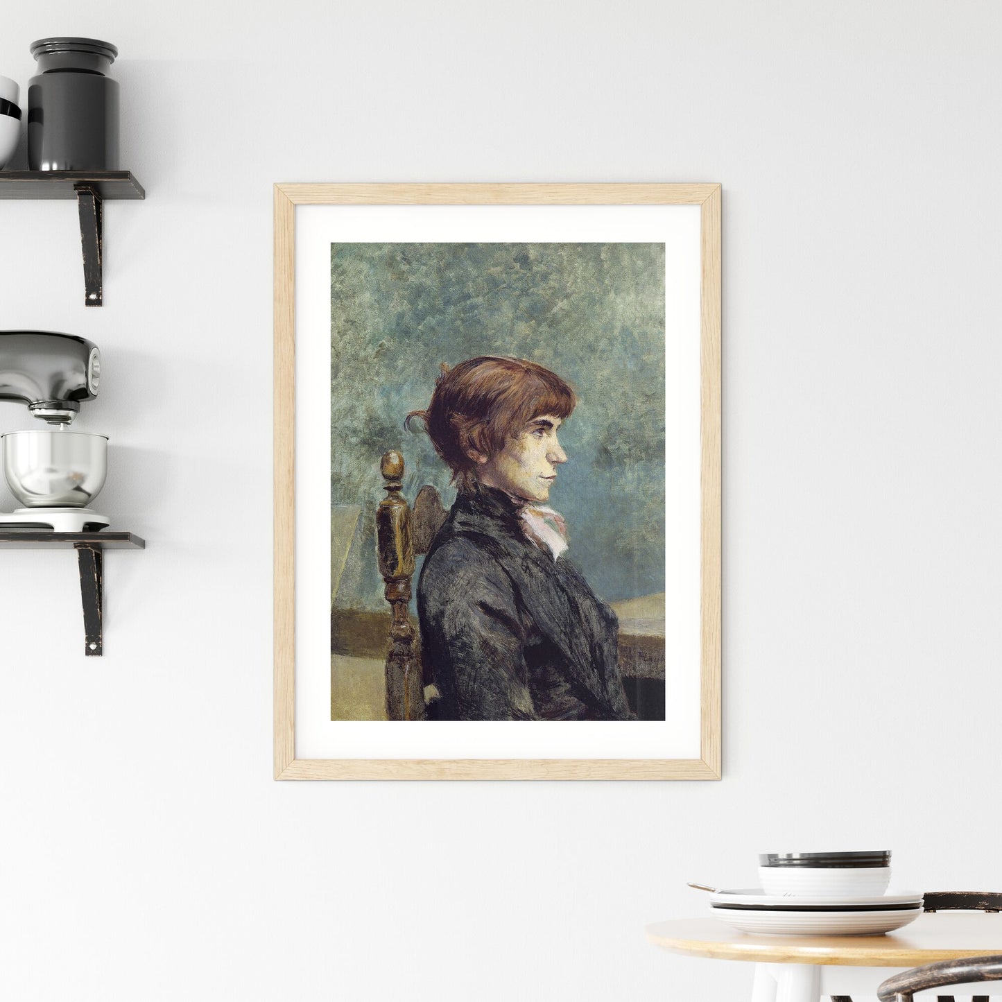 Framed Print of Portrait of Jeanne Wenz – Henri de Toulouse-Lautrec